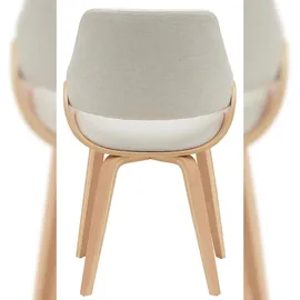 CLP Esszimmerstuhl Vangale natura/creme/Stoff
