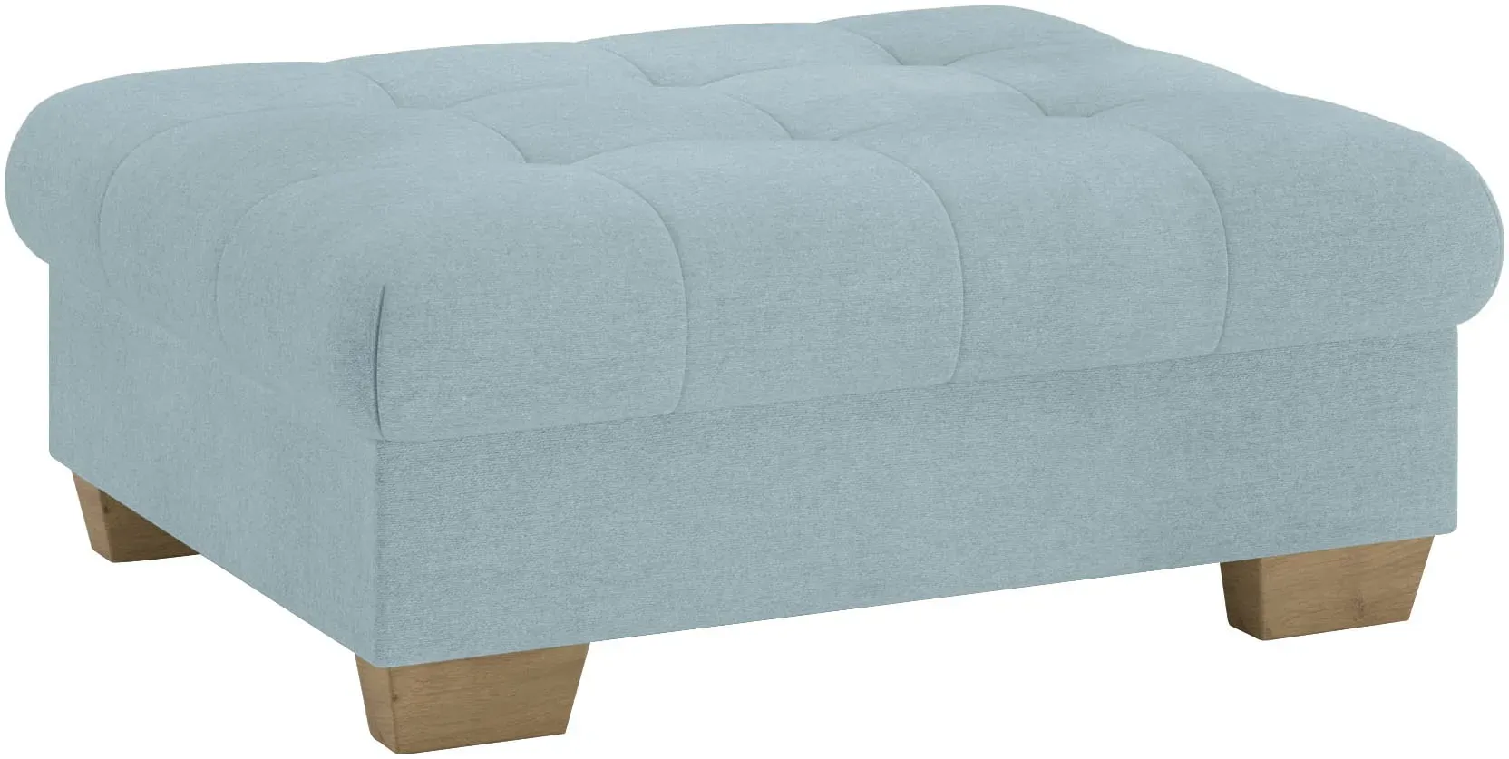 Hockerbank INOSIGN "Nikita II" Hocker Gr. B/H/T: 105cm x 44cm x 58cm, Soft clean, blau (novaclean avanti 14 grau) passend zu der Garnitur, wahlweise mit Kaltschaumpolsterung