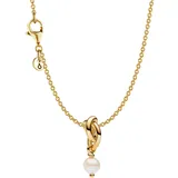 Pandora 21209 Damen-Schmuckset Kette mit Perl-Charm Ewigkeitssymbol Goldfarben