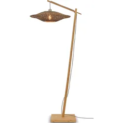 Stehlampe GOOD & MOJO "Bali" Lampen Gr. Ø 60cm H: 176cm, beige (natur) Bogenlampe Stehlampe