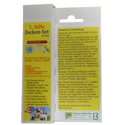 ZECKENSET 8tlg.Zange/Behälter/Pflaster/Des.-Tuch 1 St