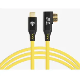 cobra tether USB-C auf Micro-B 90° 5 m Gelb