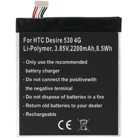 AccuCell Akku passend für HTC Desire 530 4G, Li-Polymer, 3,85V, 2200mAh, 8,5Wh