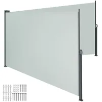 Tectake Seitenmarkise 200 x 600 cm grau Aluminium