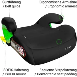 XOMAX Kindersitz mit ISOFIX I mitwachsend I 15-36 kg, 3-12 Jahre, Gruppe 2/3 I bequeme Armlehnen I ECE 8