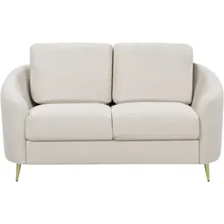 2-Sitzer Sofa hellbeige / gold TROSA