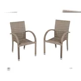 deluke VESNA Gartenstuhl 57 x 64 x 90 cm hellbraun 2 St.