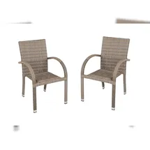 deluke VESNA Gartenstuhl 57 x 64 x 90 cm hellbraun 2 St.