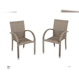 deluke VESNA Gartenstuhl 57 x 64 x 90 cm hellbraun 2 St.