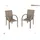deluke VESNA Gartenstuhl 57 x 64 x 90 cm hellbraun 2 St.