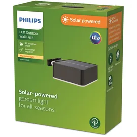 Philips Außenwandleuchte Kunststoff 4,6 cm Solar 1,5 W schwarz