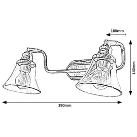 Rabalux 3208 ANTOINE E14, silber, 39cm - Silber