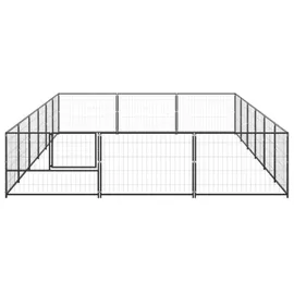 vidaXL Hundezwinger schwarz 6 m, 3 m, 70 cm