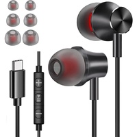 USB-C-Kopfhörer, kabelgebundene Ohrhörer mit DAC-Mikrofon und Lautstärkeregler für Samsung S23 S21 S20 S22, HiFi-Stereo, digital für Smartphone Galaxy S20 FE Note 20 Pixel 7 Pro