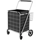 Costway Einkaufswagen Klappbar Silber