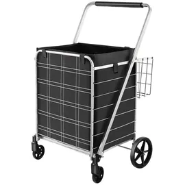 Costway Einkaufswagen Klappbar Silber