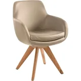 Musterring Esszimmerstuhl Tavia (Set, 2 St), Stativgestell Wildeiche massiv, Drehfunktion optional, diverse Farben beige