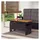 vidaXL Gartentisch 100 x 50 x 43/63 cm Schwarz