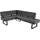 K+W Komfort & Wohnen Eckbank K+W KOMFORT & WOHNEN "Spider II", grau (mocca 78, schwarz), B:165cm H:88cm T:227cm, Sitzbänke, Eckbank, Sitzsteppung, bequem durch Sandwichbauweise, 2 Stellmaße