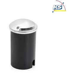 Konstsmide Outdoor HighPower LED Bodeneinbaustrahler GROUND, IP65, Abstrahlung 2-fach seitlich, 3W 3000K 250lm, Alu Silber KON-7966-310