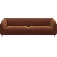 FLEXLUX 3-Sitzer Belle Designsofa, Couch, bequem durch Kaltschaum im Sitz, Skandinavisches Design, In hochwertiger Verarbeitung braun
