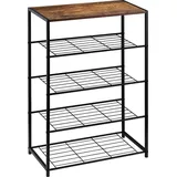 Woltu Schuhbank 63 x 83 x 30 cm schwarz / schwarz