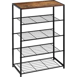 Woltu Schuhbank 63 x 83 x 30 cm schwarz / schwarz