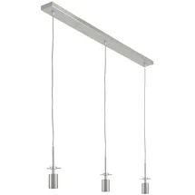 Steinhauer Hängelampe Esstischleuchte Pendellampe 3 flammig Wohnzimmerlampe silber h 150 cm