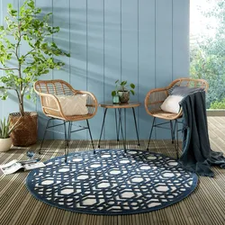 Kadima Design Rutschfester & Langlebiger `Stour Liam` Teppich, Geometrisches Muster. 160x160 cm