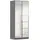 Rauch Drehtürenschrank Alabama 91 x 229 x 54 cm Grau metallic/Schwarz
