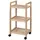 Wenko Rollregal 3 Etagen Acina, Maße: 35 X 72 X 31 Cm, Braun, Holz Natur, Polypropylen Schwarz