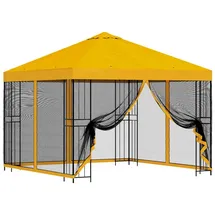 vidaXL Garten Pavillon 3 x 3 m inkl. 4 Seitenteile Gelb