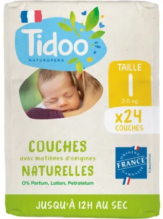 Tidoo Öko-Label Windel Größe 1 2-5kg 24 Stück