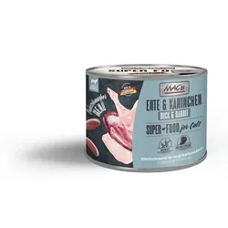 MAC's Cat Feinschmecker Menü 200g Dose Katzennassfutter 6 x 200 Gramm Ente & Kaninchen