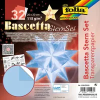 Folia Folia, Bastelpapier, Faltbl„tter Bascetta-Stern, 200 x 200 mm,