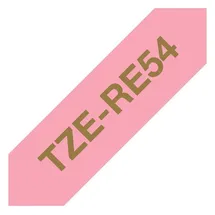 Brother TZe-RE54 Textilband – gold auf rosa TZERE54