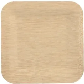 Papstar Bambus-Teller eckig 10 St. Beige