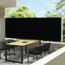 furnicato Seitenmarkise 600 x 160 cm Schwarz Polyester