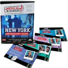 TOMY Medical Mysteries Ermittlungsspiel - Kooperatives Spiel mit 4 Fällen zum Lösen - Wird Ihr Patient die Nacht überleben - Individuell, Date Night und Partyspiel für Erwachsene