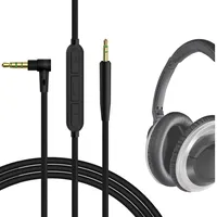 GEEKRIA QuickFit Audio Kabel Kompatibel mit Bose SoundTrue II, SoundLink II, SoundLink On-Ear Kopfhörer, 2.5mm AUX Ersatz-Stereokabel für Kopfhörer mit Inline-Mikrofon und Lautstärkeregler (1.2m)