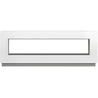 Framex Kellerfenster Festverglasung Weiß 2-fach 120 x 40 cm, Kunststofffenster PVC mit 32 mm Verglasung (4/24/4), festes Fenster für Garage und Gartenhaus, BxH 1200 x 400 mm