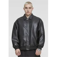 URBAN CLASSICS Synthetic Leather Jacke - Black - 3XL