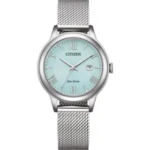 Citizen Damen Solaruhr mit hellblauem Zifferblatt aus Edelstahl