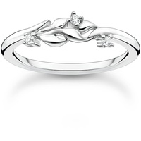 Thomas Sabo Damen Ring Blätter mit weißen Steinen Silber 925 Sterlingsilber TR2376-051-14