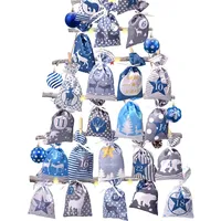 HOECMRHP Adventskalender zum Befüllen Stoffbeutel 2024