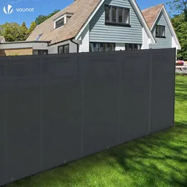 VOUNOT Zaunblende 1,8 x 10 m Anthrazit Polyethylen
