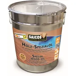 SAICOS Holzspezialöl, farblos, Premium Schutz für alle Holzterrassen und Gartenmöbel, 10 Liter - Eimer