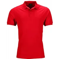 James & Nicholson Men's Elastic Piqué Poloshirt JN710, rot,