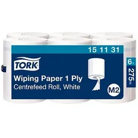 TORK Putztuchrollen Advanced M2 1-lagig weiß, 6 Rollen