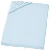 Carpe Sonno Spannbettlaken Jersey 90 x 200 - 100 x 200 - 140 x 200 - 160 x 200 - 180 x 200 - 200 x 200 cm Hellblau